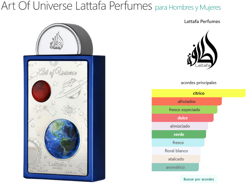 Art Of Universe Lattafa Perfumes para Hombres y Mujeres