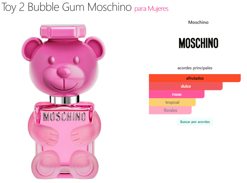 Toy 2 Bubble Gum Moschino para Mujeres