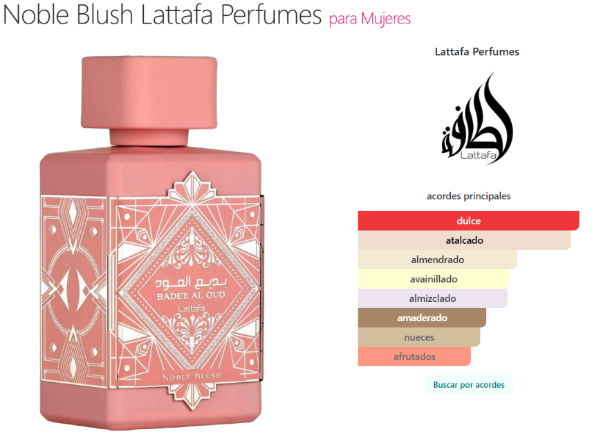 Noble Blush Lattafa Perfumes para Mujeres