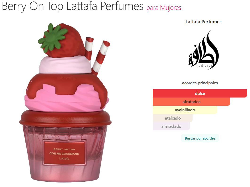 Berry On Top Lattafa Perfumes para Mujeres