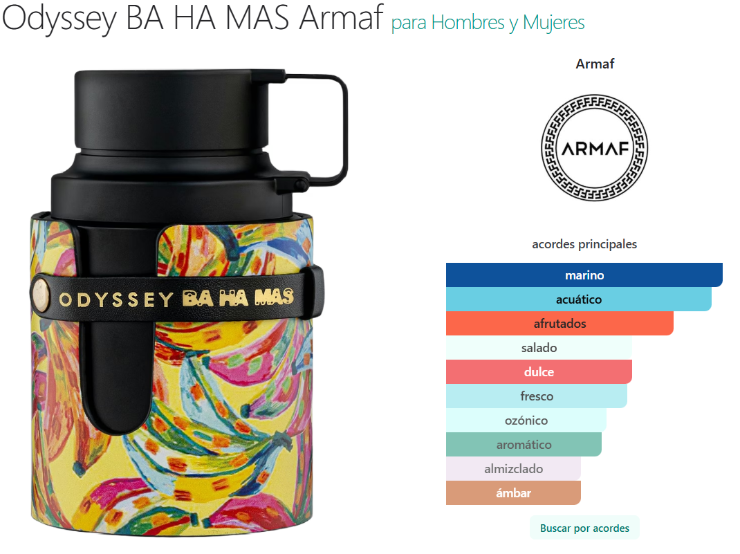 Odyssey BA HA MAS Armaf para Hombres y Mujeres