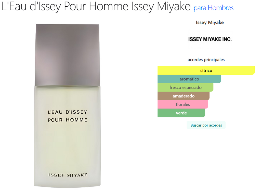 L'Eau d'Issey Pour Homme Issey Miyake para Hombres